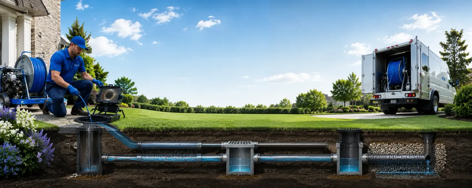 Outdoor drain cleaning information for Bob White, WV